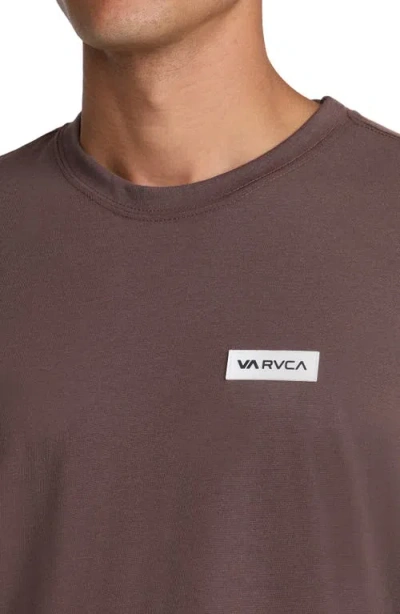 Rvca Icon Performance T-shirt In Brown