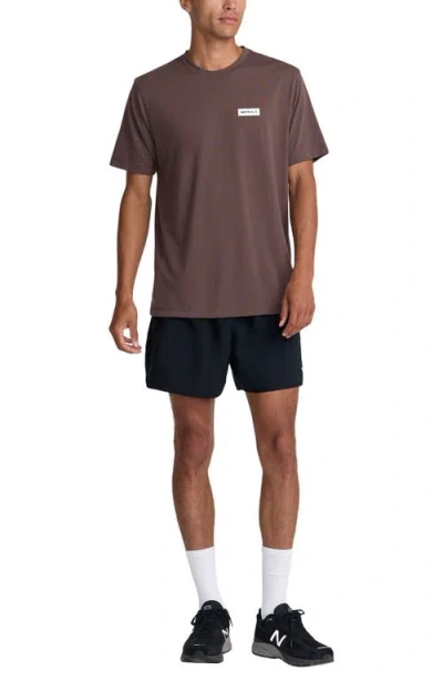Rvca Icon Performance T-shirt In Brown