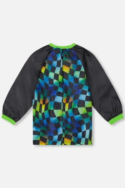 Deux Par Deux Checkered Durable Protective School Apron In Multi