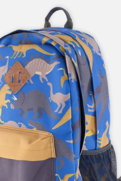 Deux Par Deux Dinosaur Durable Spacious Organized Backpack In Multi