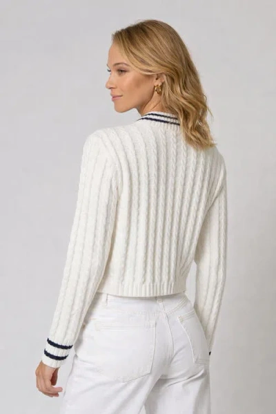 Central Park West Coen Cable Zip Up Bomber In Multi