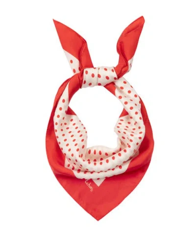 Echo Pin Dot Silk Scarf In Multi