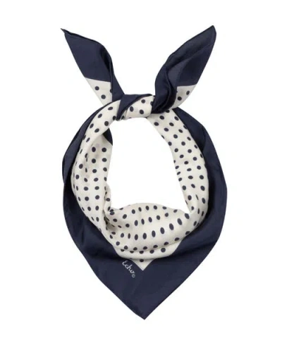 Echo Pin Dot Silk Scarf In Gray