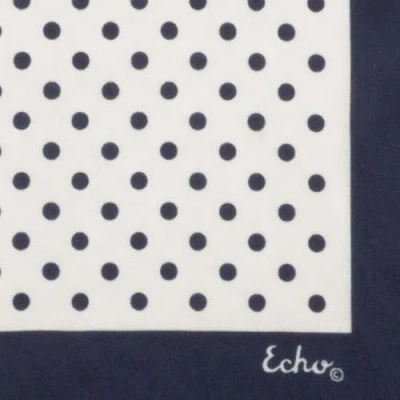 Echo Pin Dot Silk Scarf In Gray