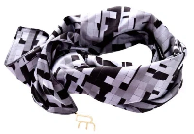 Dai Moda Etc Print Versa Scarf With Logo Hardware In Multi