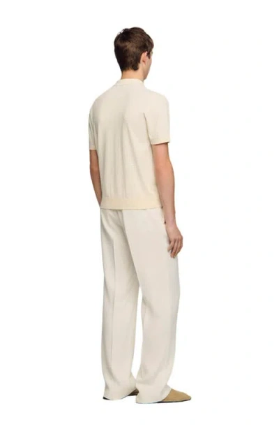 Sandro Openwork Shirt In Neutral
