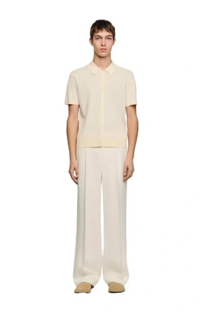 Sandro Openwork Shirt In Neutral