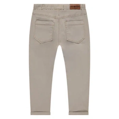 Stains And Stories By Babyface Solid Pull On Trouser In Brown