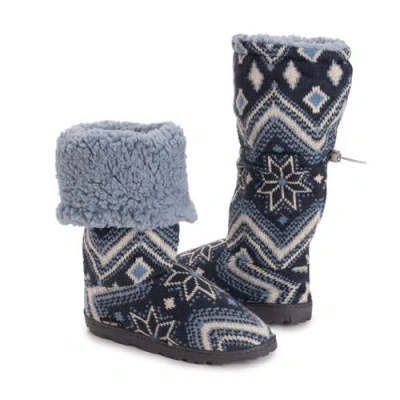 Muk Luks Tabbi Toggle Slipper Boot In Multi