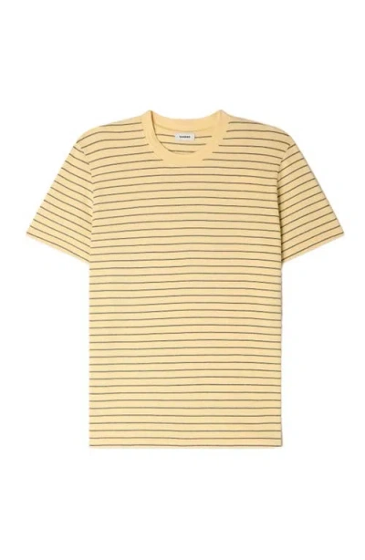 Sandro Striped T-shirt In Yellow