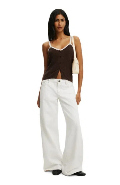 Cotton On Knit Button Through Cami In Multi
