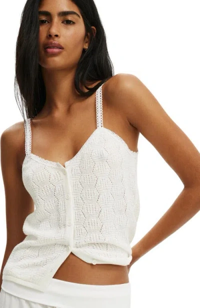 Cotton On Knit Button Through Cami In Multi