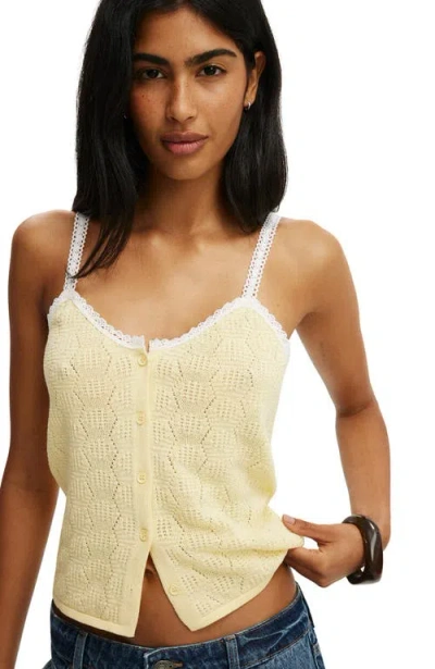Cotton On Knit Button Through Cami In Multi
