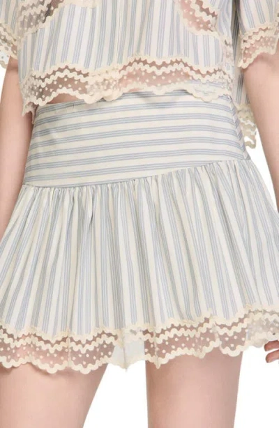 Sandro Striped Cotton Skort In Multi