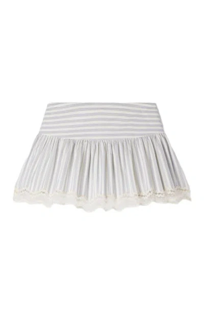 Sandro Striped Cotton Skort In Multi