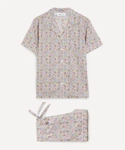 Liberty Women's Jasvinder Tana Lawn Cotton Short Pyjama Set In Neutral