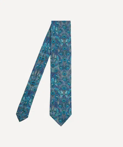 Liberty Mens Peacock Manor Silk Tie In Green