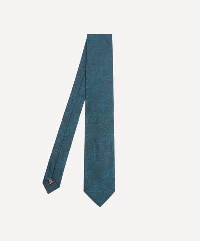 Liberty Mens Nouveau Ianthe Jacquard Silk Tie In Orange