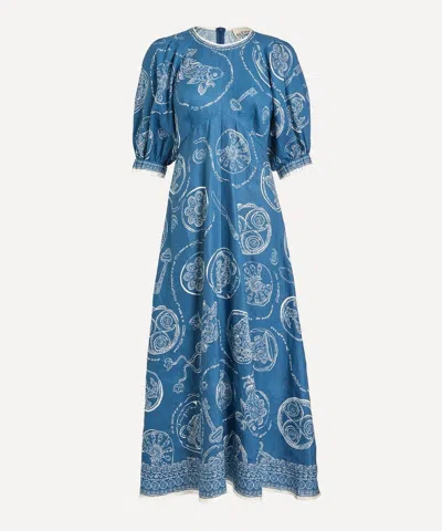 Alemais Women's Lucky Midi Dress In Blue