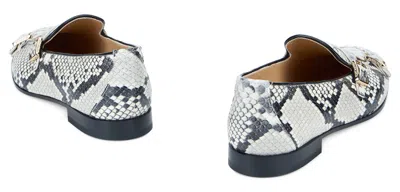 Doucal's Monk Strap In Python Leather In Animal Print