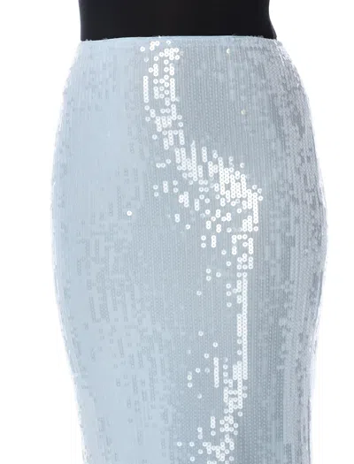 Rotate Birger Christensen Rotate High-waisted Sequin Mini Skirt For Elevated Occasions In Blue