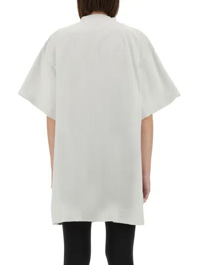 Balenciaga 3b Liquified Oversize T-shirt In White