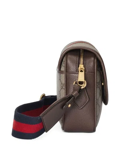 Gucci Ophidia Gg Supreme Fabric Shoulder Bag In Brown