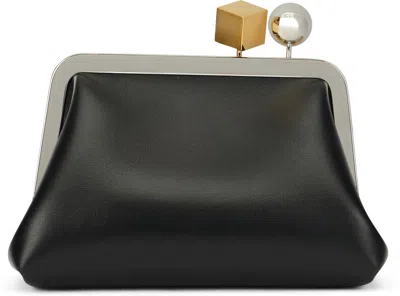Jacquemus Le Berlingot Black Crossbody Bag With Removable Strap In Leather For Women In Black