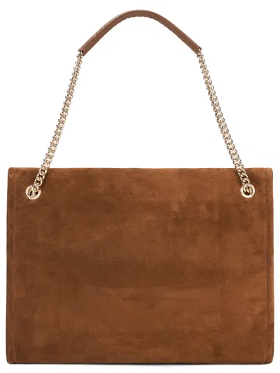 Orciani Midi Venus Soft Shoulder Bag In Brown