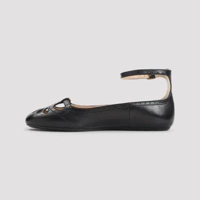 Chloé Misty Leather Ballerinas For Women In Black