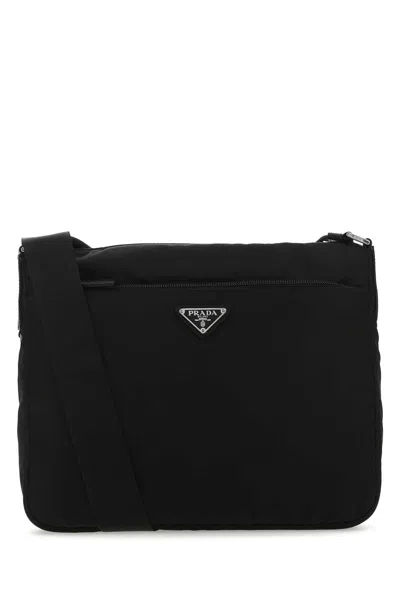 Prada Cross-body Bag With Adjustable Strap And Rectangular Shape In Black