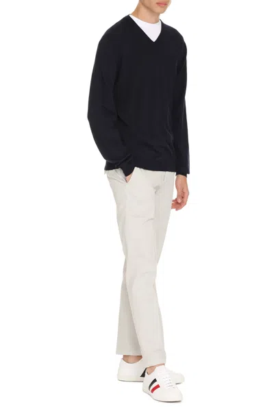 The (alphabet) Blue Wool And Cashmere Pullover For Men