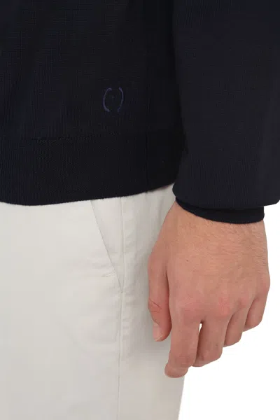 The (alphabet) Blue Wool And Cashmere Pullover For Men