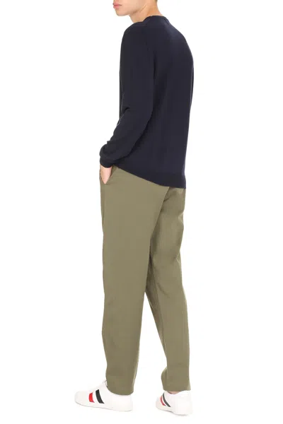 The (alphabet) Blue Wool And Cashmere Pullover For Men In Blue
