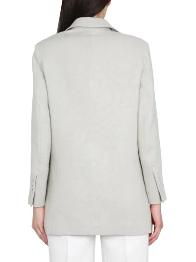 Max Mara Cotton Cru00eape Jacket In Gold