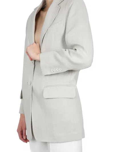 Max Mara Cotton Cru00eape Jacket In Gold
