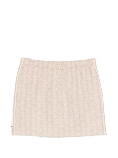 Lacoste Patterned Mini Skirt In Neutral