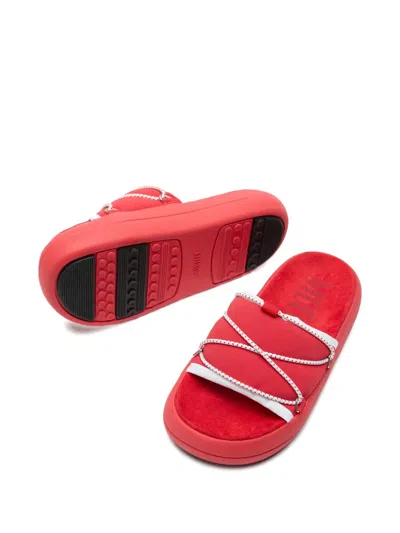 Moon Boot Icon Rope-detail Platform Sandals In Red