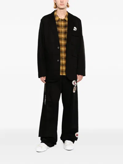 Kamiya Patch-detail Single-breasted Jacket In Black