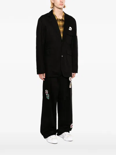 Kamiya Patch-detail Single-breasted Jacket In Black