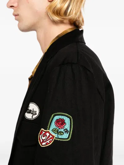 Kamiya Patch-detail Single-breasted Jacket In Black
