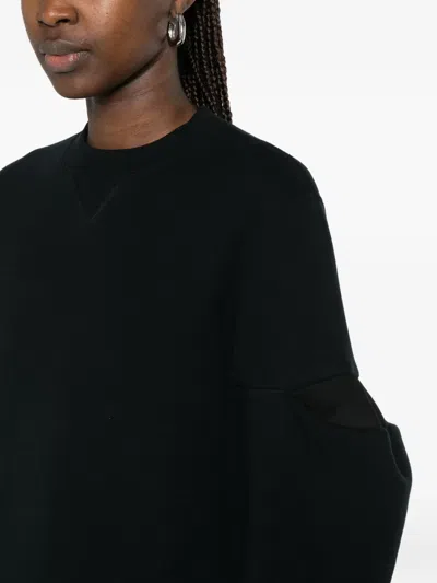 Sacai Black Sponge Sweat Pullover Sweatshirt In Black