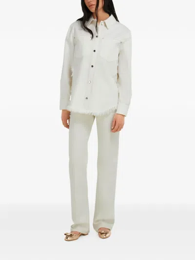 Ferragamo Denim Blouson In White