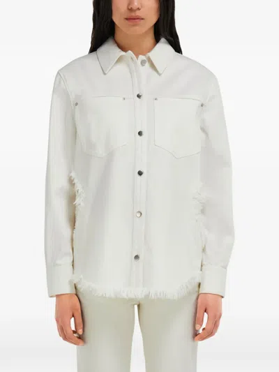 Ferragamo Denim Blouson In White