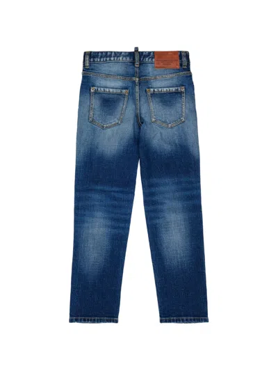 Dsquared2 Kids Distressed Cool Jeans In Blue