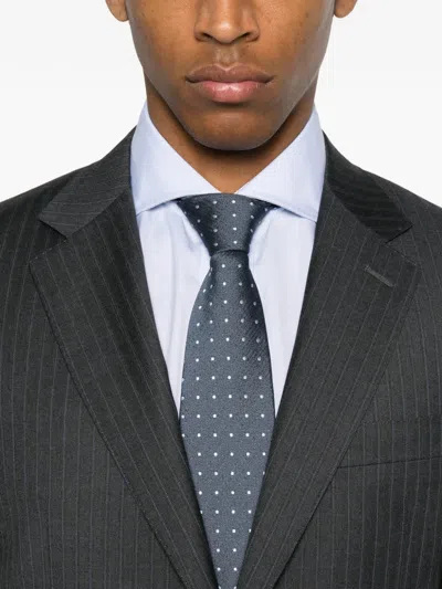 Canali Pinstripe-pattern Suit In Green