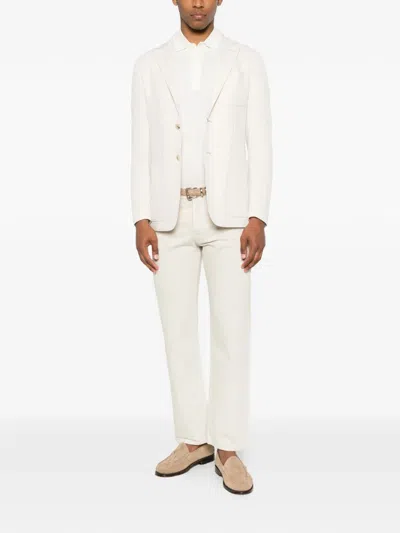 Canali Single-breasted Blazer In White
