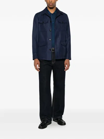 Canali Four-pocket Jacket In Blue