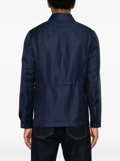 Canali Four-pocket Jacket In Blue