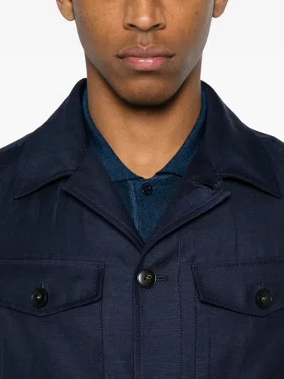Canali Four-pocket Jacket In Blue